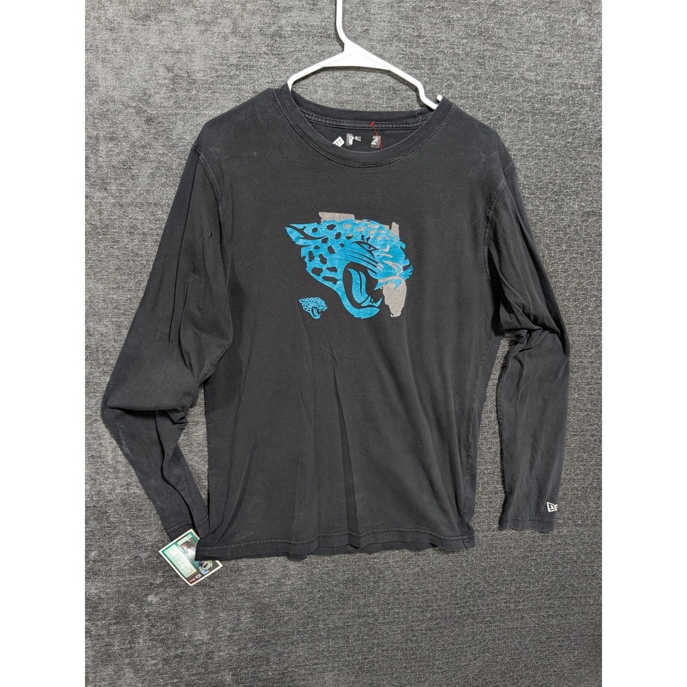 New Era Jacksonville Jaguars Long Sleeve Shirt Black Mens Medium Glitter Logo
